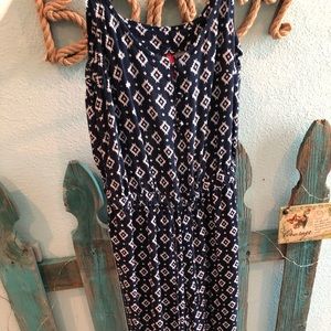 Navy print jumpsuit!